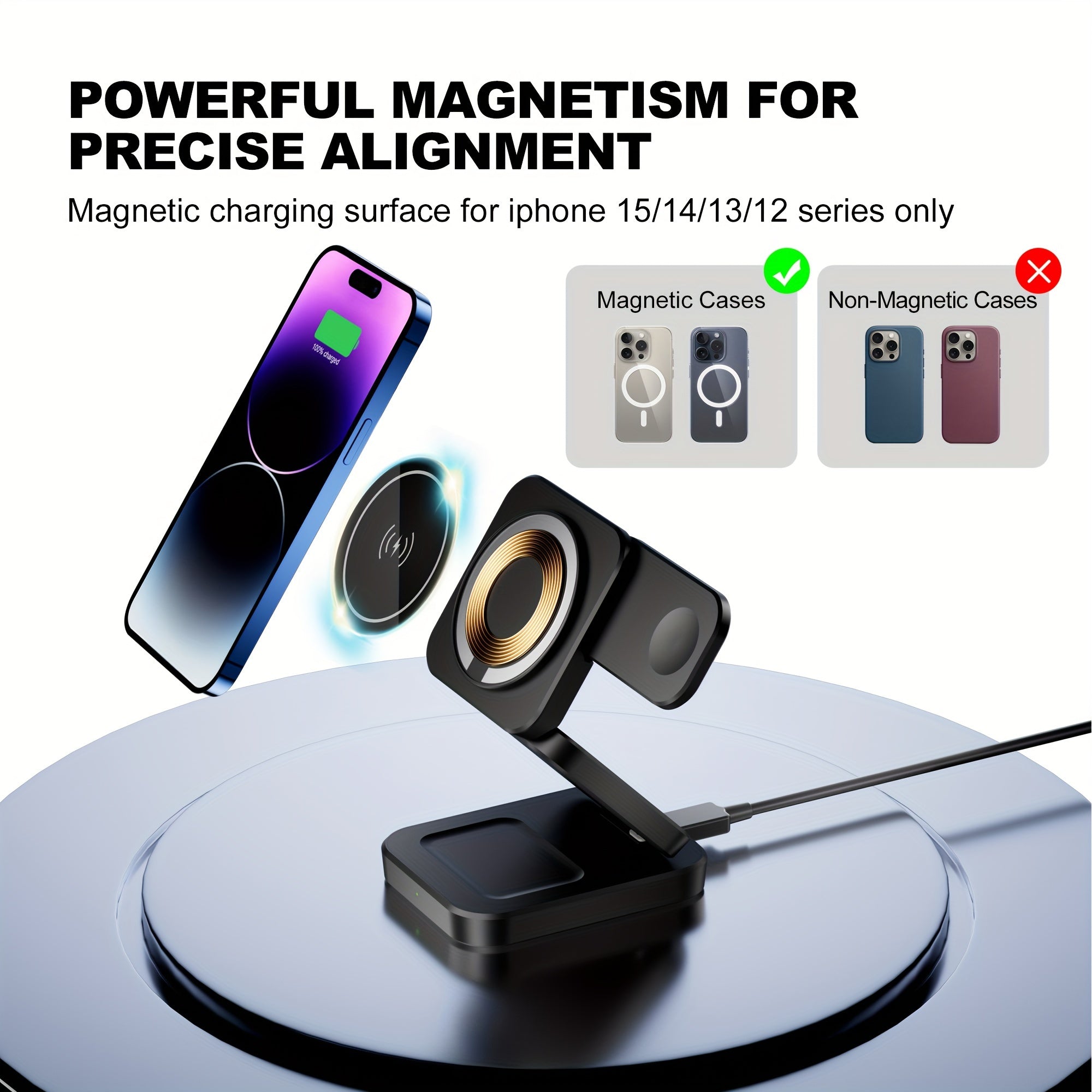 Nexora TriCharge 3-in-1 Wireless Charging Station