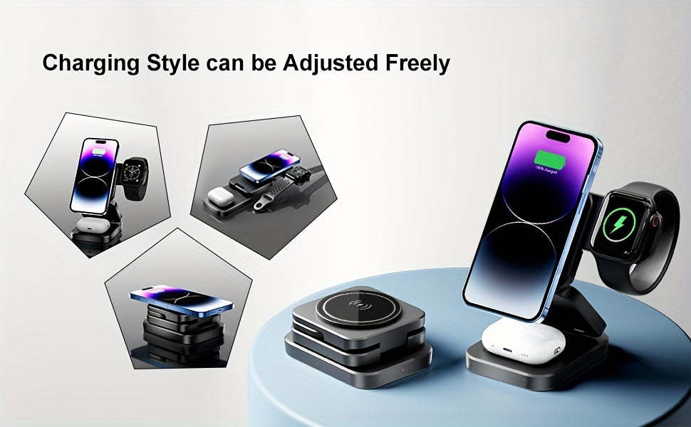 Nexora TriCharge 3-in-1 Wireless Charging Station