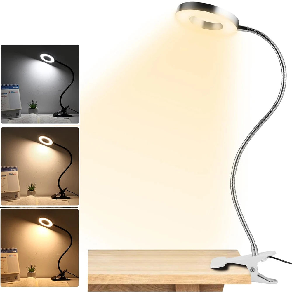 Nexora GL48 LED Desk Lamp — Clip-On Gooseneck Reading Light