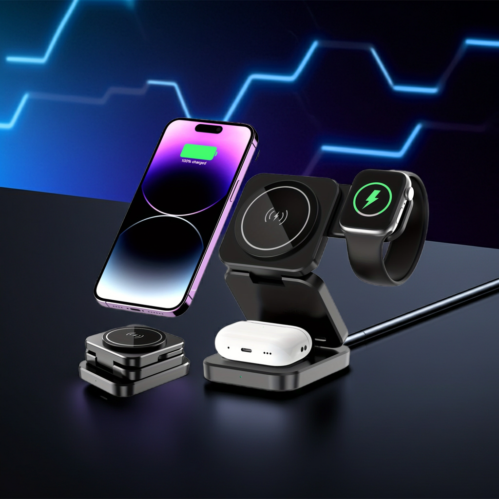 Nexora TriCharge 3-in-1 Wireless Charging Station