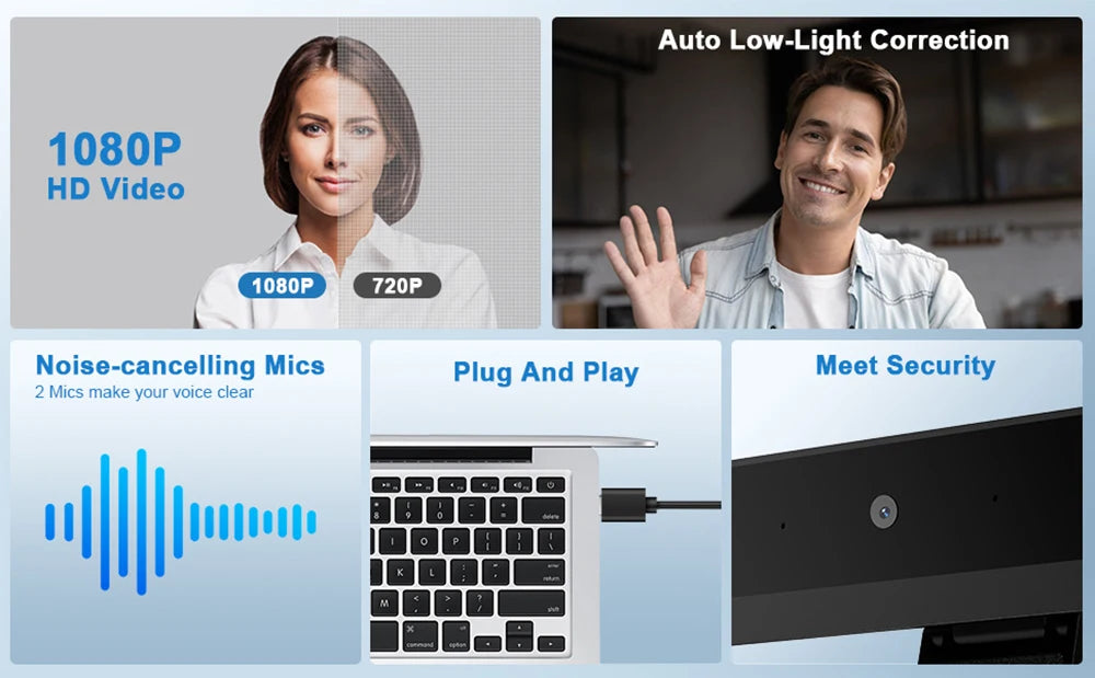 Nexora C1 HD Webcam with Microphone