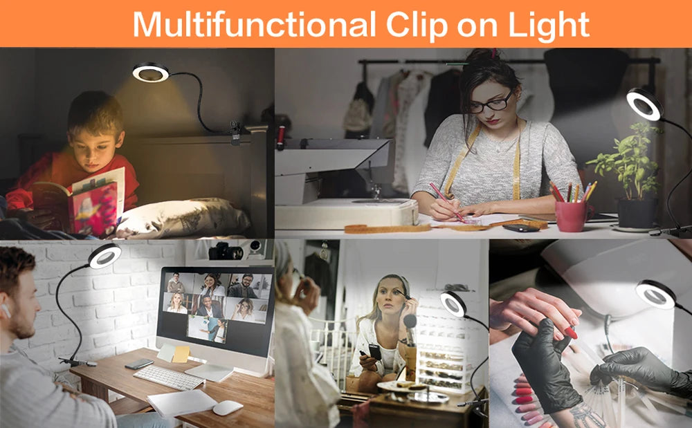 Nexora GL48 LED Desk Lamp — Clip-On Gooseneck Reading Light