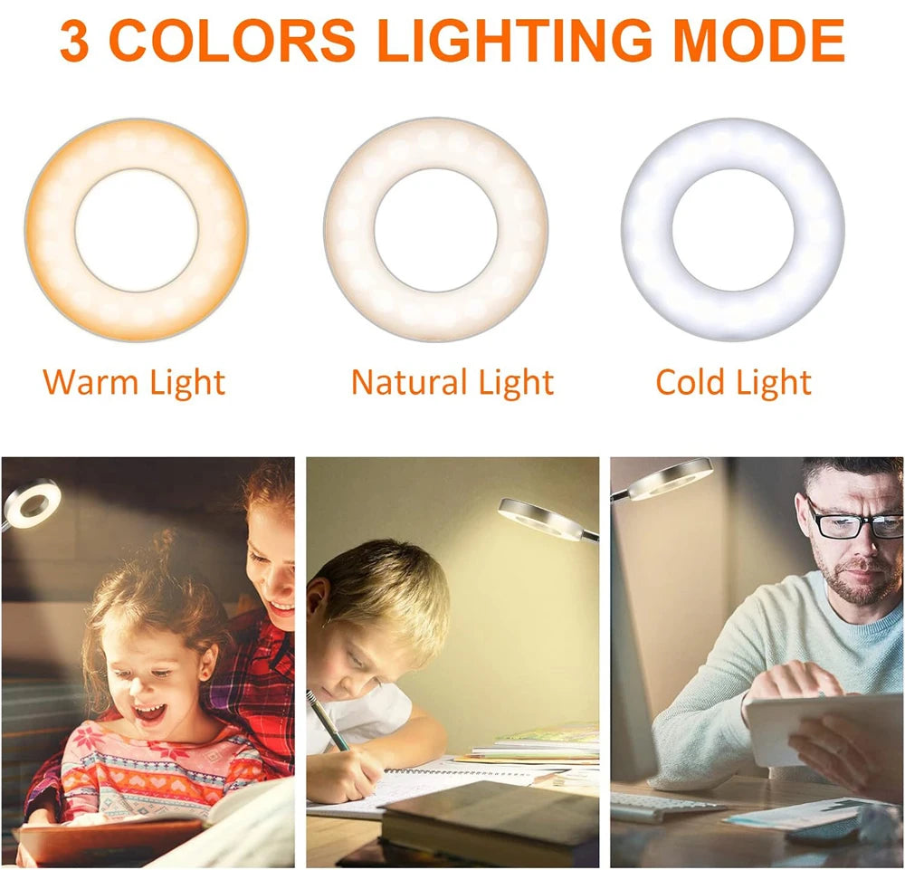 Nexora GL48 LED Desk Lamp — Clip-On Gooseneck Reading Light