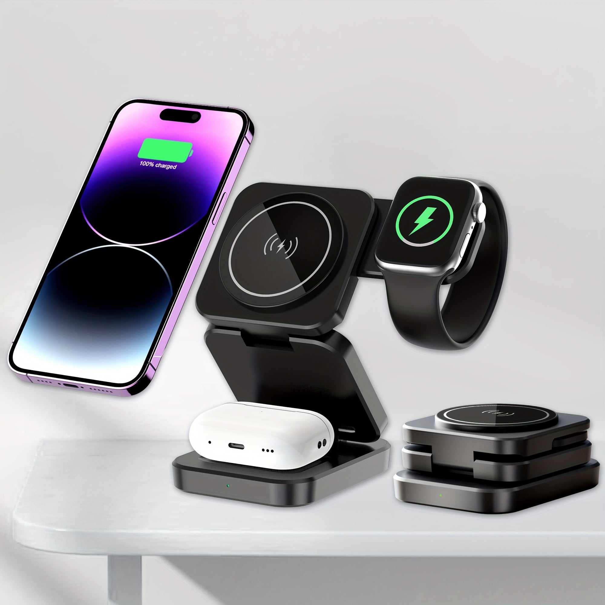 Nexora TriCharge 3-in-1 Wireless Charging Station
